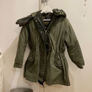 Scotch and soda down filled parka with removable layer